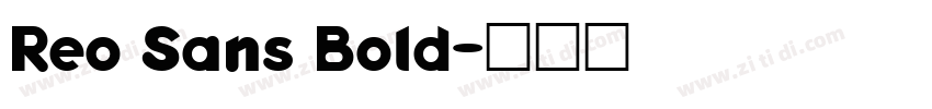 Reo Sans Bold字体转换